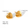 Wholesale Titanium Steel Heartshaped Electroplated Fashion Women's Earrings