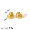 Wholesale Titanium Steel Heartshaped Electroplated Fashion Women's Earrings