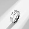 Wholesale Titanium Steel Heartshaped Hollow Couple Ring With Polishing For Men And Women Proposing Engagement Ring Gift