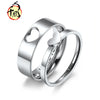Wholesale Titanium Steel Heartshaped Hollow Couple Ring With Polishing For Men And Women Proposing Engagement Ring Gift