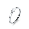 Wholesale Titanium Steel Heartshaped Hollow Couple Ring With Polishing For Men And Women Proposing Engagement Ring Gift