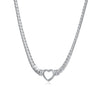 Wholesale Titanium Steel Heartshaped Hollow Pendant Necklace For Women Retro Fashionable Electroplated