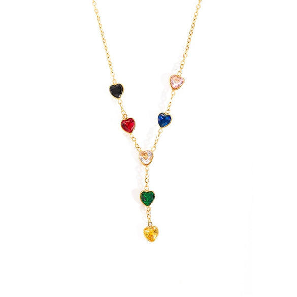 Wholesale Titanium Steel Heartshaped Necklace For Women Electroplated Elegant And Versatile