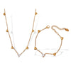 Wholesale 316L Stainless Steel Heartshaped Necklace For Women With Electroplating And Water Drop Bell Pattern