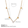 Wholesale 316L Stainless Steel Heartshaped Necklace For Women With Electroplating And Water Drop Bell Pattern