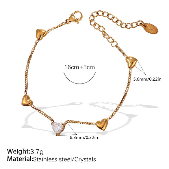 Wholesale 316L Stainless Steel Heartshaped Necklace For Women With Electroplating And Water Drop Bell Pattern