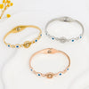 Wholesale Titanium Steel Hip Hop Style Electroplating Bracelet For Female