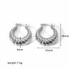 Wholesale Titanium Steel Hollow Croissant Earrings With Geometric Pattern And Vacuum Electroplating For Unisex