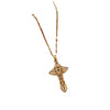 Wholesale Titanium Steel Hollow Cross Geometric Diamond Microinlaid Women's Necklace