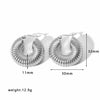Wholesale Titanium Steel Hollow Geometric Pattern Electroplated Unisex Earrings