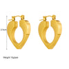 Wholesale Titanium Steel Hollow Heart Earrings With Electroplating For Women
