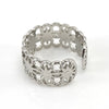 Wholesale Titanium Steel Hollow Ring Fashionable Geometric Design Opening Adjustable For Women