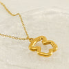 Wholesale 316L Stainless Steel Hollow Three Dimensional Bear Light Luxury Niche Women's Necklace With Electroplating