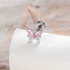 Wholesale Titanium Steel Inlaid Zircon Butterfly Women's Earrings Princess Style