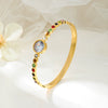 Wholesale Titanium Steel Inlaid Zircon Geometric Bracelet For Women