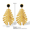 Wholesale 316L Stainless Steel Inlaid Zircon Leaf Retro Style Women's Earrings