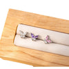Wholesale Titanium Steel Inlaid Zircon Mini Butterfly Earrings For Women Lovely Style
