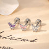 Wholesale Titanium Steel Inlaid Zircon Mini Butterfly Earrings For Women Lovely Style