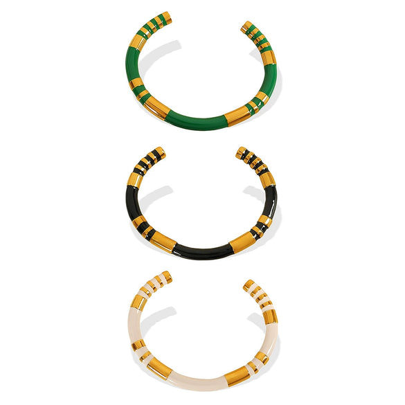 Wholesale 316L Stainless Steel Ins Style Geometric Electroplated Bracelet For Women