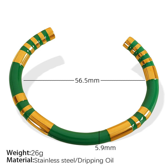 Wholesale 316L Stainless Steel Ins Style Geometric Electroplated Bracelet For Women