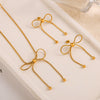 Wholesale Titanium Steel Insect Pattern Clavicle Necklace With Butterfly Design And Electroplating Process
