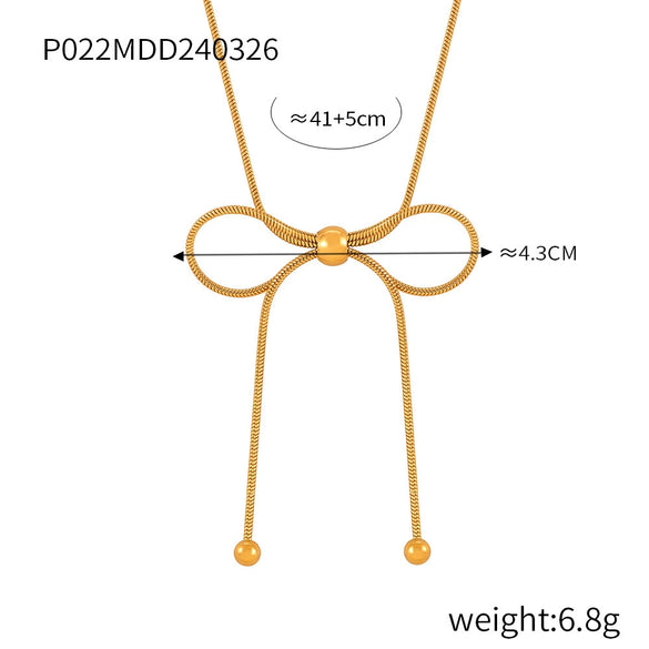 Wholesale Titanium Steel Insect Pattern Clavicle Necklace With Butterfly Design And Electroplating Process