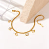 Wholesale Titanium Steel Insect Pattern Goldplated Hollow Shell Butterfly Anklet Jewelry For Women