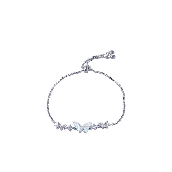 Wholesale Titanium Steel Insect Shaped Animal Style Electroplated Women's Butterfly Pull Bracelet