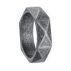 Wholesale Titanium Steel Jewelry Distressed Diamond Geometric Multifaceted Ring Bracelet
