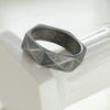 Wholesale Titanium Steel Jewelry Distressed Diamond Geometric Multifaceted Ring Bracelet