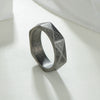 Wholesale Titanium Steel Jewelry Distressed Diamond Geometric Multifaceted Ring Bracelet
