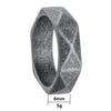 Wholesale Titanium Steel Jewelry Distressed Diamond Geometric Multifaceted Ring Bracelet