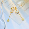Wholesale Titanium Steel Jewelry Earrings With Heart Shape Pearl Love Pendant And Electroplating Treatment