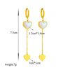 Wholesale Titanium Steel Jewelry Earrings With Heart Shape Pearl Love Pendant And Electroplating Treatment