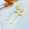 Wholesale Titanium Steel Jewelry Earrings With Heart Shape Pearl Love Pendant And Electroplating Treatment