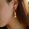 Wholesale Titanium Steel Jewelry Geometric Carved Boots Necklace And Earrings Pendant
