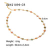 Wholesale Titanium Steel Jewelry Necklace And Bracelet With Daisy Chain Design And 18K Gold Electroplated Finish