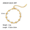 Wholesale Titanium Steel Jewelry Necklace And Bracelet With Daisy Chain Design And 18K Gold Electroplated Finish