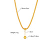 Wholesale Titanium Steel Jewelry Necklace With Hollow Cylindrical Chain Gold Bead Tassel Pendant And Electroplating Treatment For Women