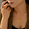 Wholesale 316L Stainless Steel Jewelry Niche Spiral Shape Chain Electroplated Design Necklace Bracelet Unisex