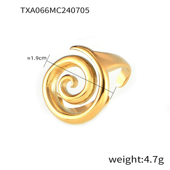 Wholesale 316L Stainless Steel Jewelry Niche Spiral Shape Chain Electroplated Design Necklace Bracelet Unisex