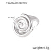 Wholesale 316L Stainless Steel Jewelry Niche Spiral Shape Chain Electroplated Design Necklace Bracelet Unisex