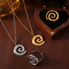 Wholesale 316L Stainless Steel Jewelry Niche Spiral Shape Chain Electroplated Design Necklace Bracelet Unisex