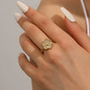 Wholesale Titanium Steel Jewelry Set With Diamond And Plants Flowers Pattern For Women