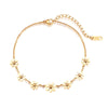 Wholesale Titanium Steel Jewelry Set With Flower Pattern For Women Earrings Necklace Anklet Bracelet Geometric Design Box Chain
