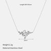 Wholesale Titanium Steel Jewelry Set With Geometric Pattern And Leafshaped Zircon For Women Featuring Polishing Process