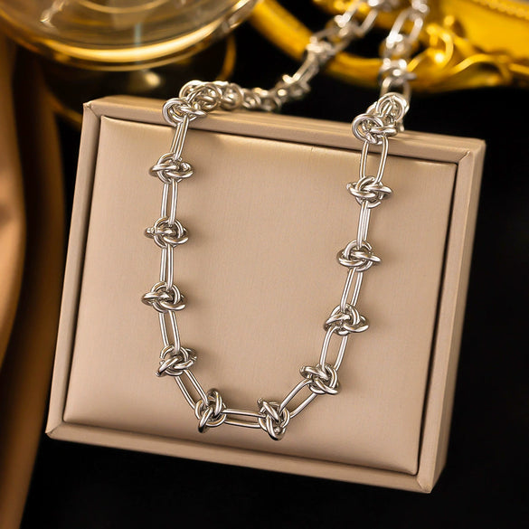 Wholesale Titanium Steel Jewelry Set With Love Water Drops Bells Pattern For Women Polished Necklace And Bracelet