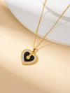 Wholesale Titanium Steel Jewelry Suit With Heart Shaped Pendant And Cross Chain Electroplated For Women Simple Design High End Sense Non Fading