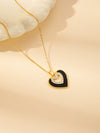 Wholesale Titanium Steel Jewelry Suit With Heart Shaped Pendant And Cross Chain Electroplated For Women Simple Design High End Sense Non Fading