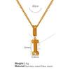 Wholesale 316L Stainless Steel Jewelry With Letters Numbers Text Pattern 18K Gold Plated For Women